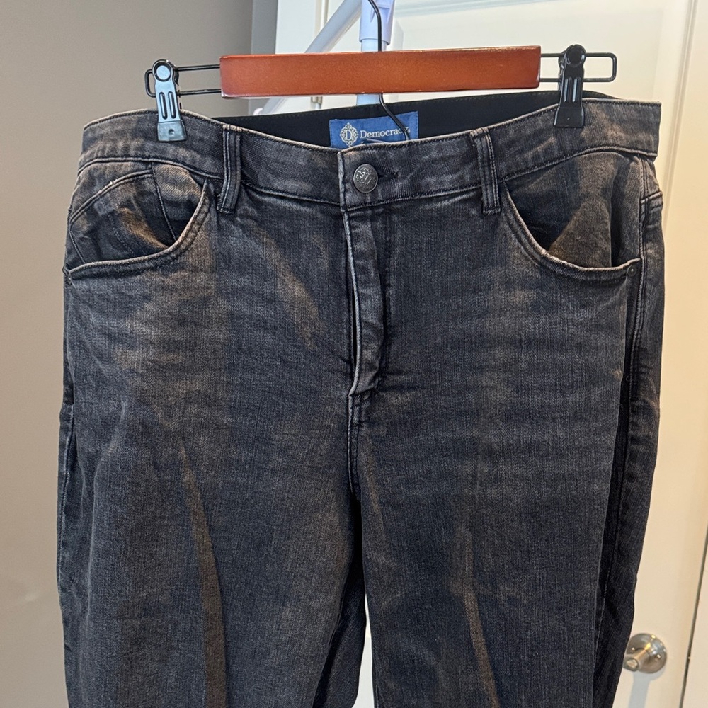 Democracy “Ab”solution Black Cropped Cuffed Jeans